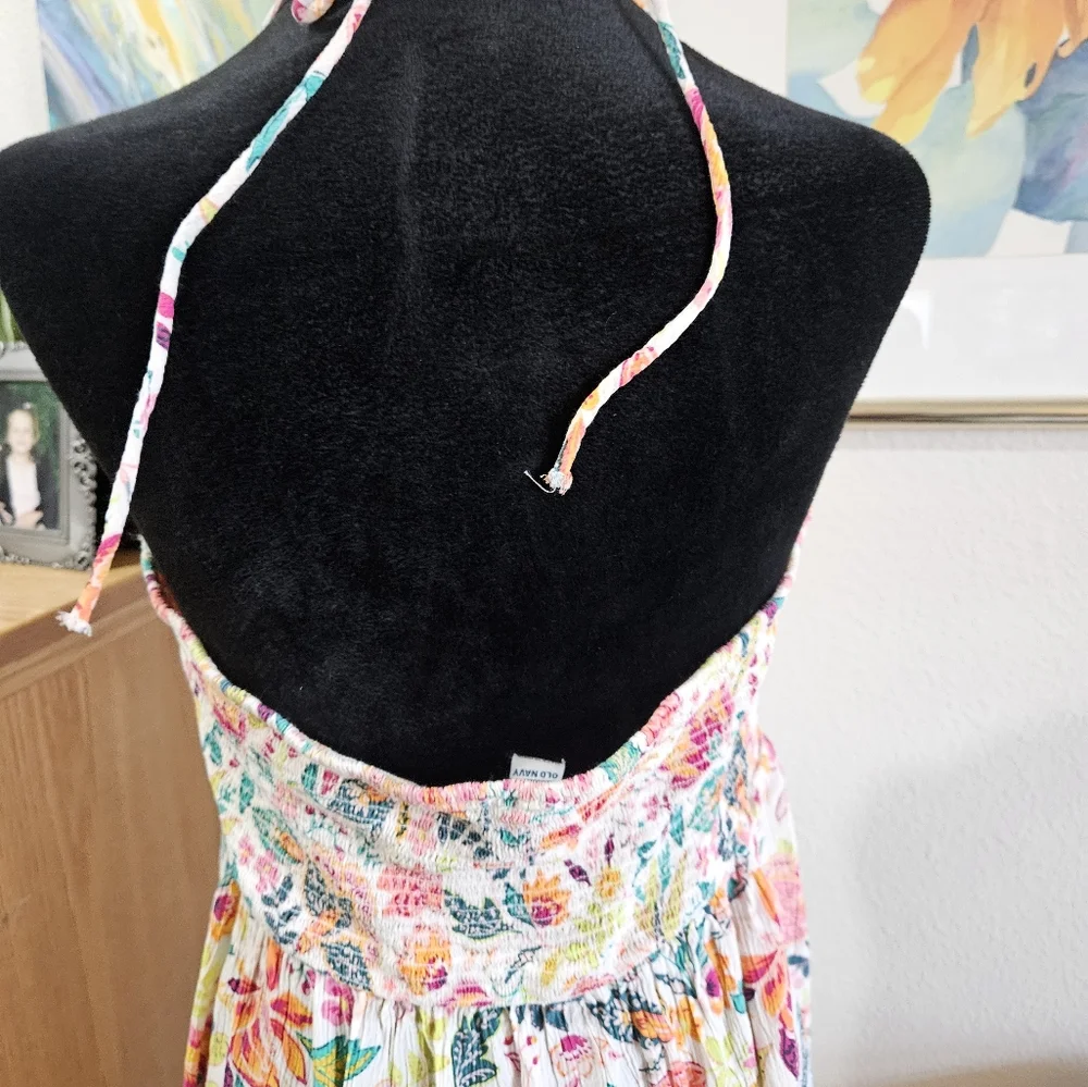 Floral halter dress. Size L - Picture 3 of 8